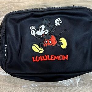 Lululemon athletica Black Belt Bag with Mickey Mouse Design NWT